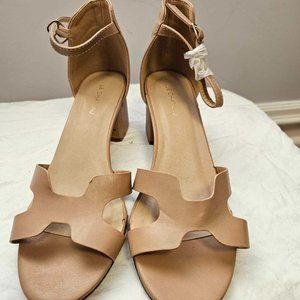 Nude Block Heels